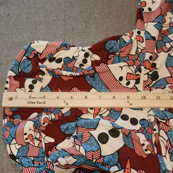 LuLaRoe TC Tall & Curvy Women’s Plus Leggings Red Snowman Christmas - Picture 13 of 16